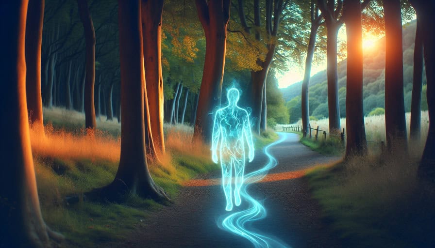 walking together on a path