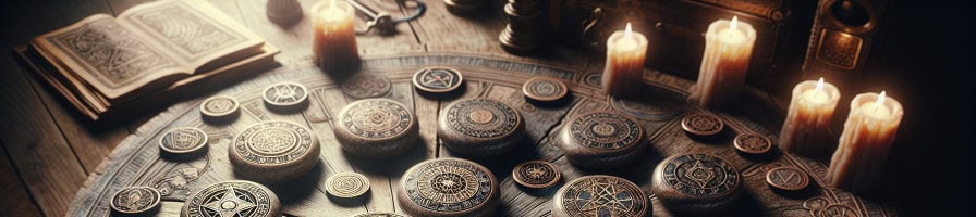 Ancient lithomancy symbols