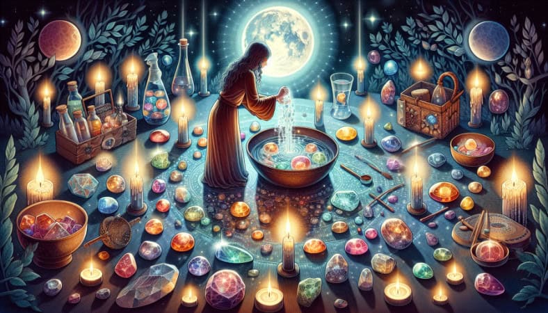 Cleansing and charging lithomancy