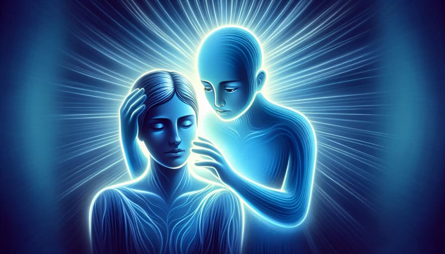 blue aura displaying empathy
