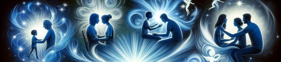 relationships within a blue aura
