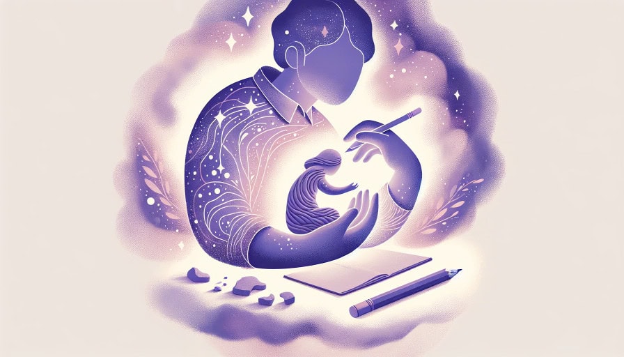 person with a lavender aura