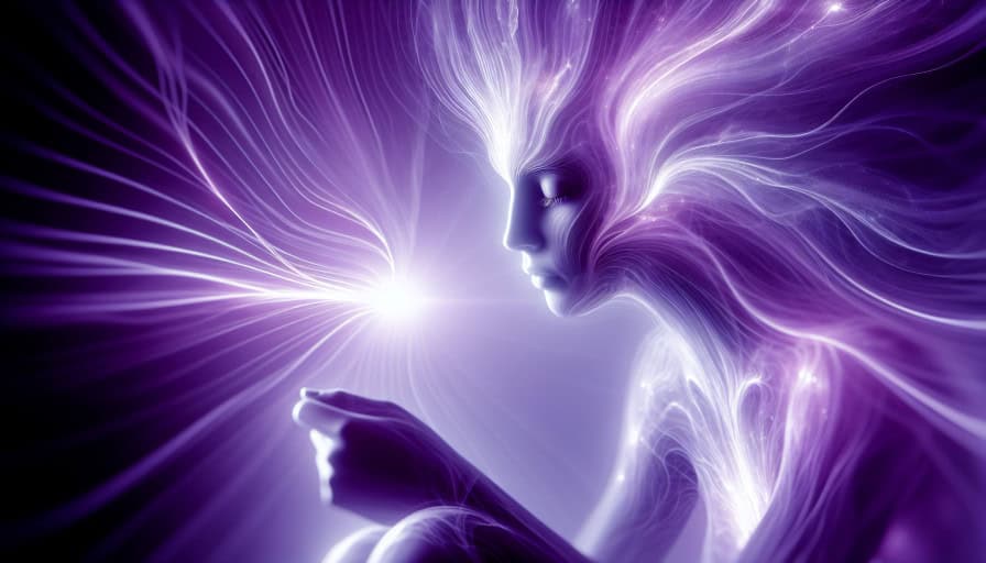 person with a violet aura