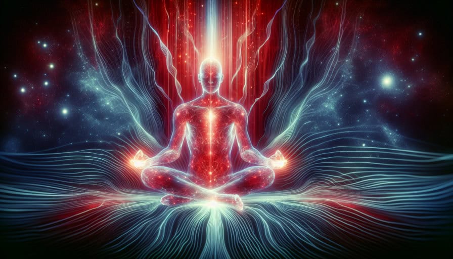 mindfulness to balance a red aura