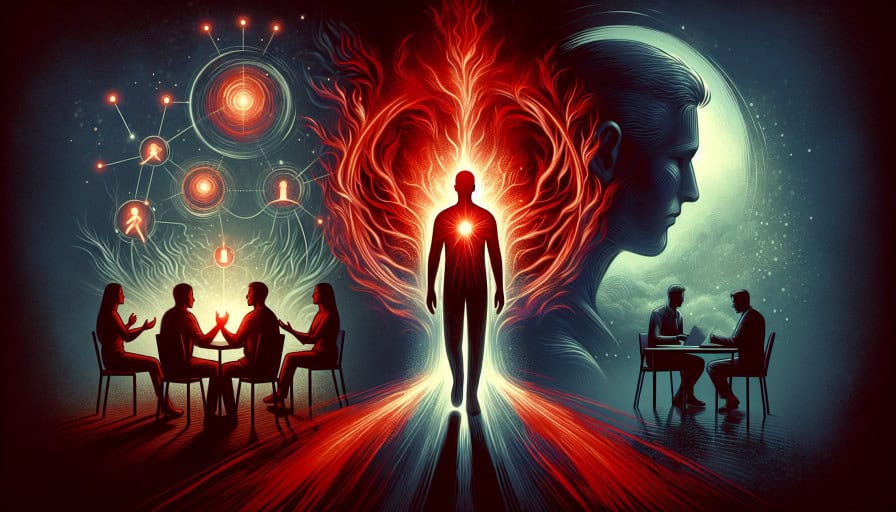 red auras in relationships and careers