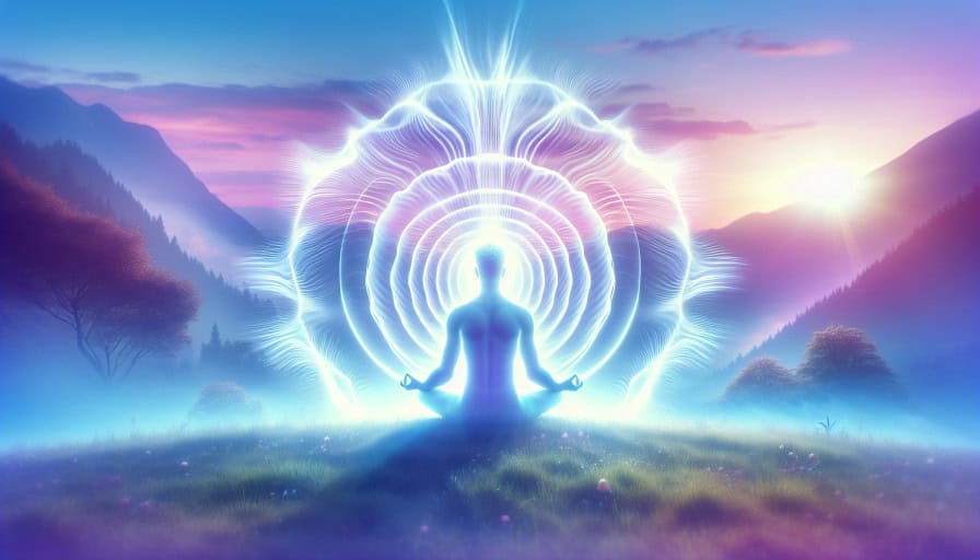vibrant white aura