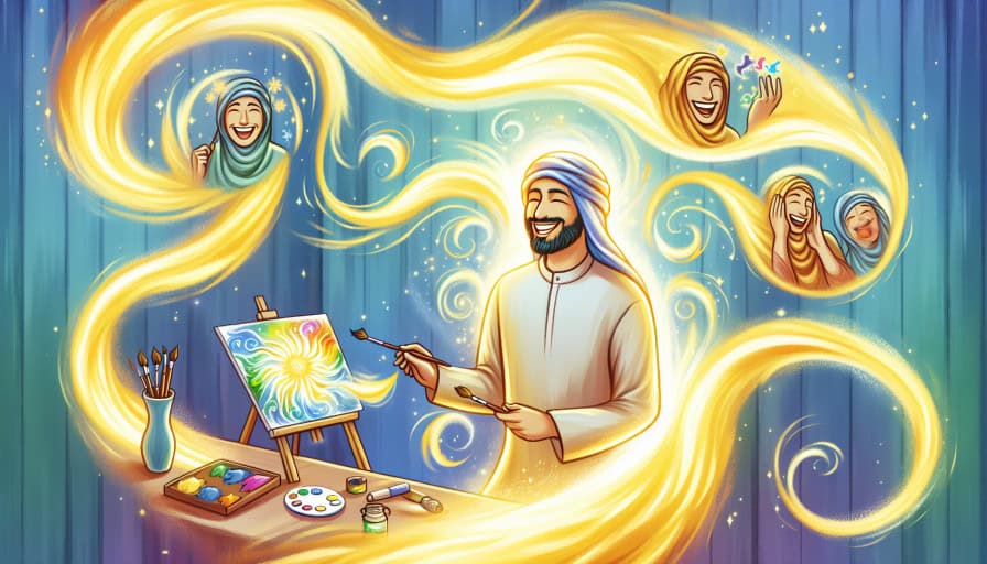 yellow aura exhibiting creativity