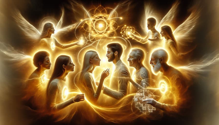 yellow auras forming deep bonds