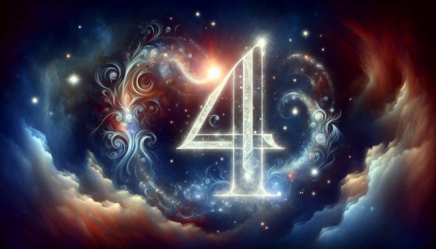 4 intertwined with cosmic elements