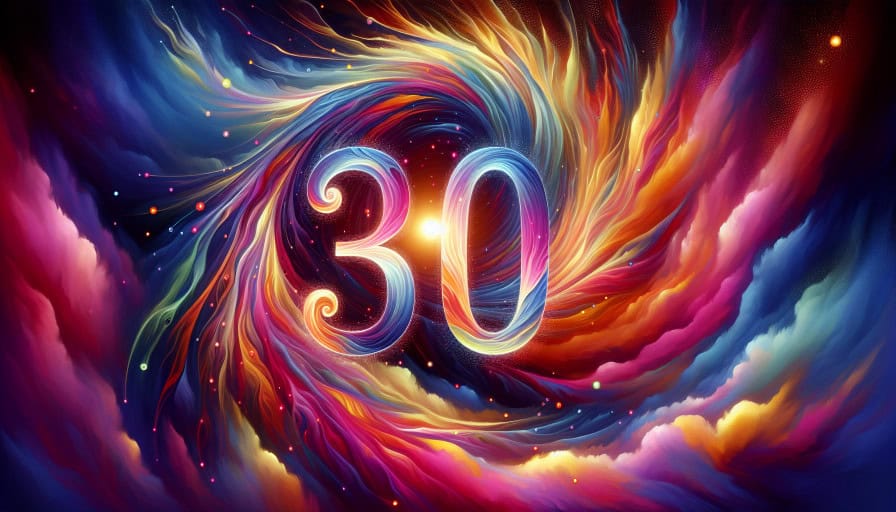 Angel number 304 depicted as a vibrant