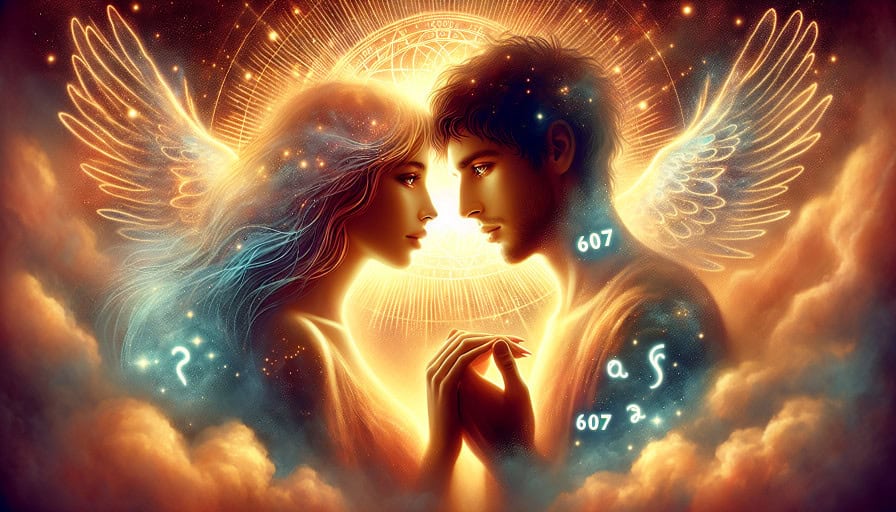 couple surrounded by heartwarming energy