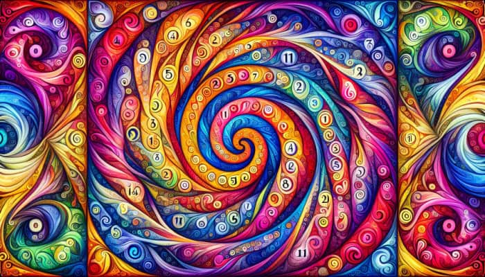 different number sequences forming patterns