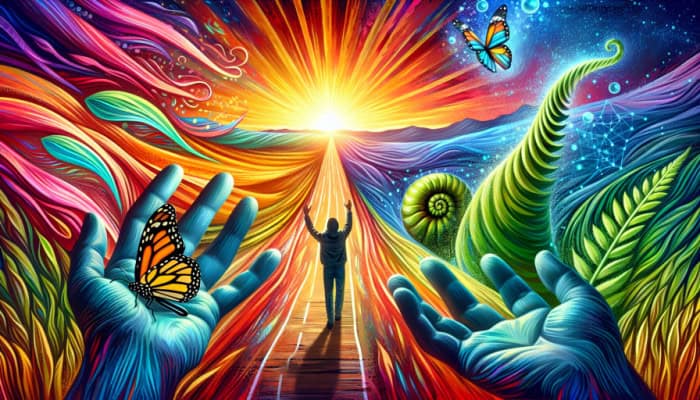 person stepping into a new chapter of life