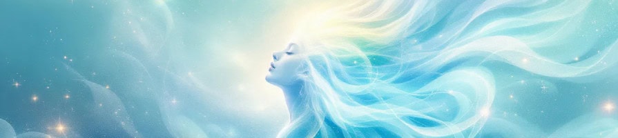 turquoise auras illustrated through light and color